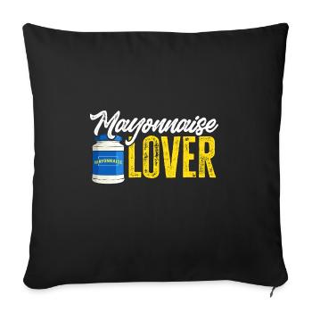 Mayonnaise - Sofa pillowcase 17,3'' x 17,3'' (45 x 45 cm) - black - Front