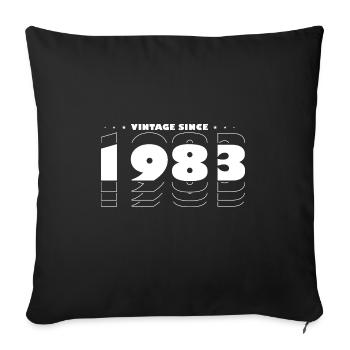 Vintage Bold Tribute to 1983 - Celebrate 42nd - Sofa pillowcase 17,3'' x 17,3'' (45 x 45 cm) - black - Front