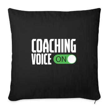 Coaching Voice On Coach Training - Sofa pillowcase 17,3'' x 17,3'' (45 x 45 cm) - black - Front