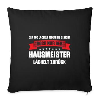Hausmeister Beruf Handwerker Geschenk - Sofakissenbezug 45 x 45 cm - Schwarz - Vorne