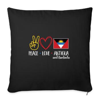 Flag of Antigua and Barbuda - Sofa pillowcase 17,3'' x 17,3'' (45 x 45 cm) - black - Front
