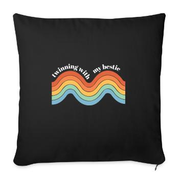 Jumelage avec mon meilleur ami Squad Twin - Housse de coussin décorative 45 x 45 cm - noir - Devant