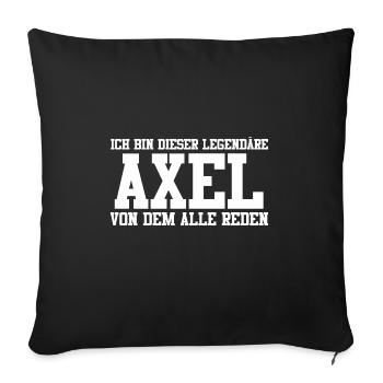 Axel Name Design - Sofakissenbezug 45 x 45 cm - Schwarz - Vorne