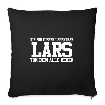 Lars Name Design - Sofakissenbezug 45 x 45 cm - Schwarz - Vorne