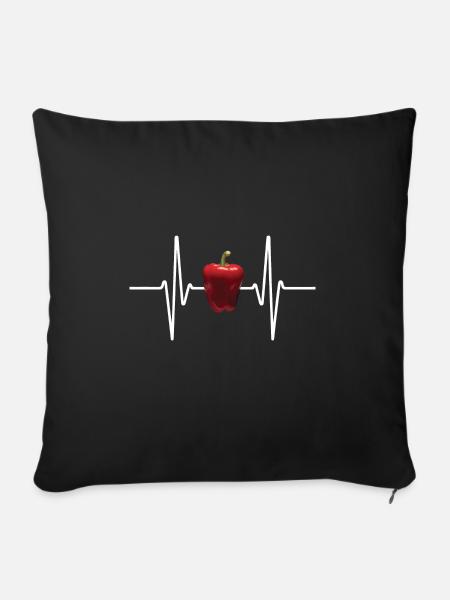 Paprika Geschenk - Sofakissenbezug 45 x 45 cm - Schwarz