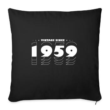 Vintage Retro Best of 1959, zur Feier des 66-jährigen Bestehens - Sofakissenbezug 45 x 45 cm - Schwarz - Vorne