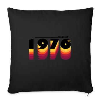 Vintage Célébrant 1976 - 49 ans d’indémodabilité - Housse de coussin décorative 45 x 45 cm - noir - Devant