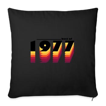 Best of 1977 - Celebrate 48 Years with Vintage - Sofa pillowcase 17,3'' x 17,3'' (45 x 45 cm) - black - Front