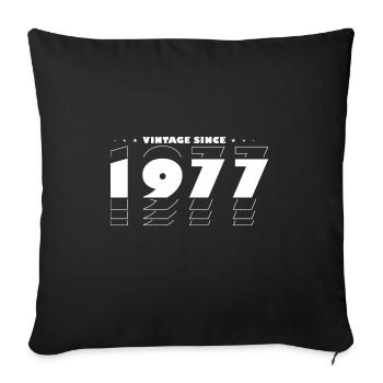 Best of 1977 - Celebrate 48 Years with Vintage - Sofa pillowcase 17,3'' x 17,3'' (45 x 45 cm) - black - Front
