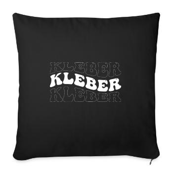 Funny Kleber Groovy 4 Männer Frauen Cool Kleber Krawatte - Sofakissenbezug 45 x 45 cm - Schwarz - Vorne
