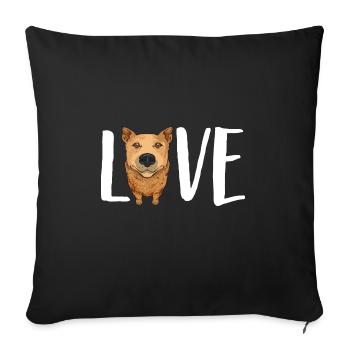 Australian Cattle Dog Red Blue Heeler - Sofa pillowcase 17,3'' x 17,3'' (45 x 45 cm) - black - Front