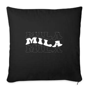 Funny Mila Groovy 4 Men Women Cool Mila Tie Dye - Sofa pillowcase 17,3'' x 17,3'' (45 x 45 cm) - black - Front