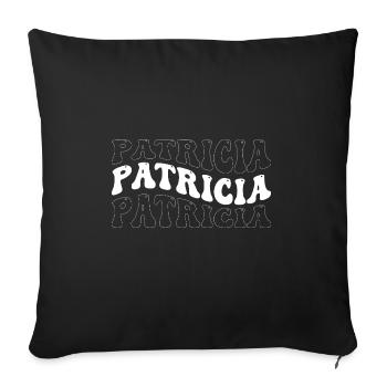 Funny Patricia Groovy 4 Men Women Cool Patricia - Sofa pillowcase 17,3'' x 17,3'' (45 x 45 cm) - black - Front