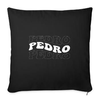 Lustig Pedro Groovy 4 Männer Frauen Cool Pedro Batiken - Sofakissenbezug 45 x 45 cm - Schwarz - Vorne