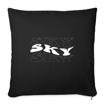 Funny Sky Groovy 4 Hommes Femmes Cool Sky Tie Dye - Housse de coussin décorative 45 x 45 cm - noir - Devant