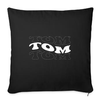 Drôle Tom Groovy 4 Hommes Femmes Cool Tom Tie Dye - Housse de coussin décorative 45 x 45 cm - noir - Devant