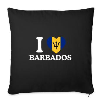 Barbados flag Barbadian bayan - Sofa pillowcase 17,3'' x 17,3'' (45 x 45 cm) - black - Front