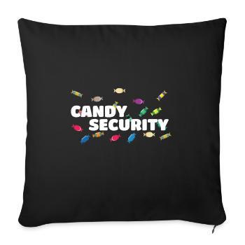 Candy Security Mom Dad Matching Birthday Costume - Sofa pillowcase 17,3'' x 17,3'' (45 x 45 cm) - black - Front