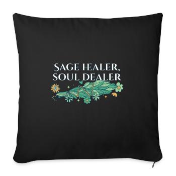 Sage Healer Soul Dealer Smudge Sticks Healing - Sofakissenbezug 45 x 45 cm - Schwarz - Vorne