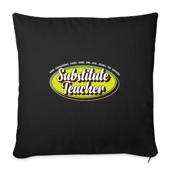 Teacher Assistant Substitute Teacher School - Sofakissenbezug 45 x 45 cm - Schwarz - Vorne
