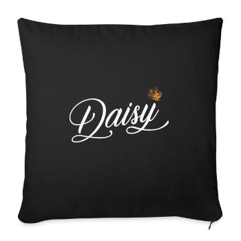 Daisy Custom Name for Women Kids Toddlers - Daisy - Sofa pillowcase 17,3'' x 17,3'' (45 x 45 cm) - black - Front