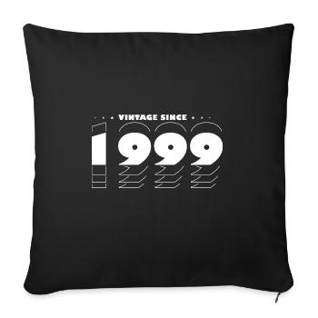 Vintage Retro Best of 1999, zur Feier des 26-jährigen Bestehens - Sofakissenbezug 45 x 45 cm - Schwarz - Vorne