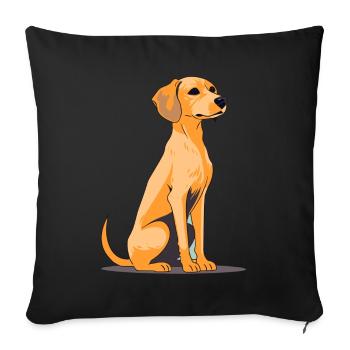 Cute dog design for dog owners - Sofa pillowcase 17,3'' x 17,3'' (45 x 45 cm) - black - Front