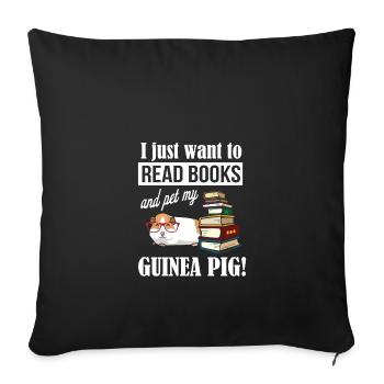 Guinea Pig - Sofa pillowcase 17,3'' x 17,3'' (45 x 45 cm) - black - Front