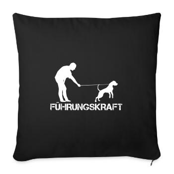 Hundeschule Führungskraft Hundetraining Bekleidung - Sofakissenbezug 45 x 45 cm - Schwarz - Vorne