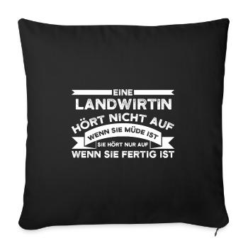 Landwirt Traktor Traktoren Geschenk - Sofakissenbezug 45 x 45 cm - Schwarz - Vorne