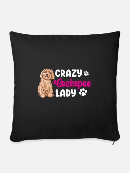 Cockapoo Hund - Sofakissenbezug 45 x 45 cm - Schwarz