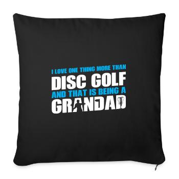 Discgolfer Discgolf Discgolfing Geschenk - Sofakissenbezug 45 x 45 cm - Schwarz - Vorne