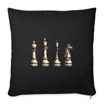 Schach - Sofakissenbezug 45 x 45 cm - Schwarz - Vorne