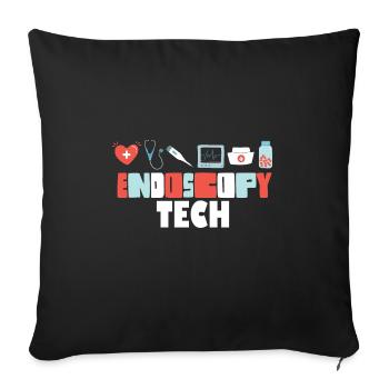 Endoscopy Tech Proud Registered Gastro Nurse Squad - Sofa pillowcase 17,3'' x 17,3'' (45 x 45 cm) - black - Front