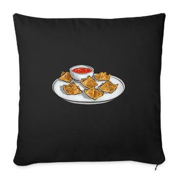 Krabben Rangoon Crab Rangoon - Sofa pillowcase 17,3'' x 17,3'' (45 x 45 cm) - black - Front