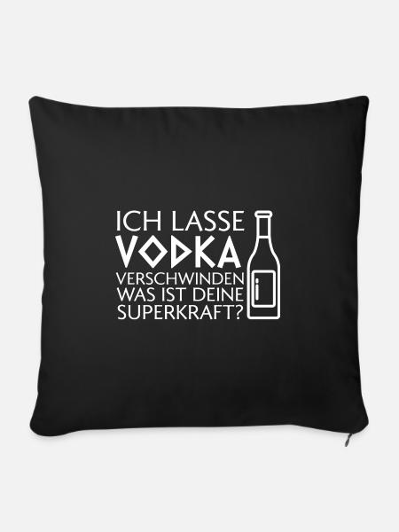 Vodka Alkohol Wodka Geschenk - Sofakissenbezug 45 x 45 cm - Schwarz
