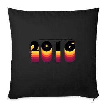 Millésime 2016 - 9 ans d’indémodabilité - Housse de coussin décorative 45 x 45 cm - noir - Devant