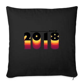 Best of 2018 - Celebrate 7 Years in Vintage Retro - Sofa pillowcase 17,3'' x 17,3'' (45 x 45 cm) - black - Front