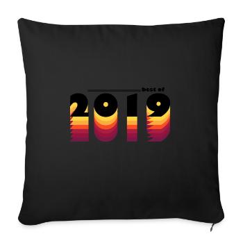Vintage Retro Best of 2019, Celebrating 6 Years - Sofa pillowcase 17,3'' x 17,3'' (45 x 45 cm) - black - Front