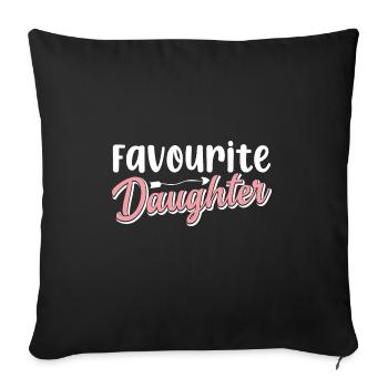 Favourite Daughter - Housse de coussin décorative 45 x 45 cm - noir - Devant