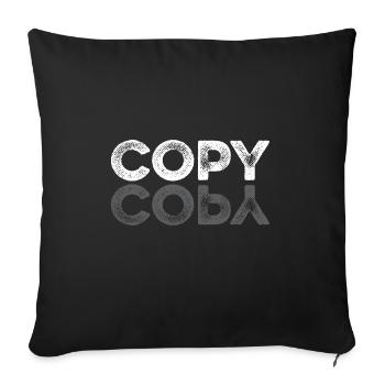 Copy Design für eineiige Zwillinge - Sofakissenbezug 45 x 45 cm - Schwarz - Vorne