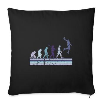 Basketball Sports Evolution for BBall Lovers Dunk - Sofa pillowcase 17,3'' x 17,3'' (45 x 45 cm) - black - Front