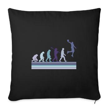 Basketball Sports Evolution for BBall Lovers Dunk - Sofa pillowcase 17,3'' x 17,3'' (45 x 45 cm) - black - Front