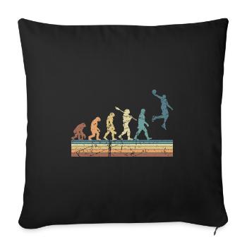 Basketball Sports Evolution for BBall Lovers Dunk - Sofa pillowcase 17,3'' x 17,3'' (45 x 45 cm) - black - Front