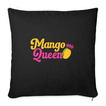 Mango Frucht Mango - Sofakissenbezug 45 x 45 cm - Schwarz - Vorne