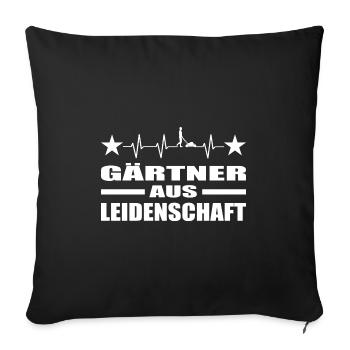 Garten - Sofakissenbezug 45 x 45 cm - Schwarz - Vorne