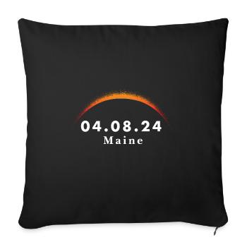 Total Solar Eclipse Path of Totality Maine April - Sofakissenbezug 45 x 45 cm - Schwarz - Vorne