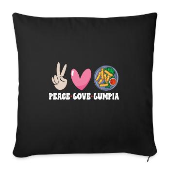 Lumpia Filipino Food Philippines - Sofa pillowcase 17,3'' x 17,3'' (45 x 45 cm) - black - Front