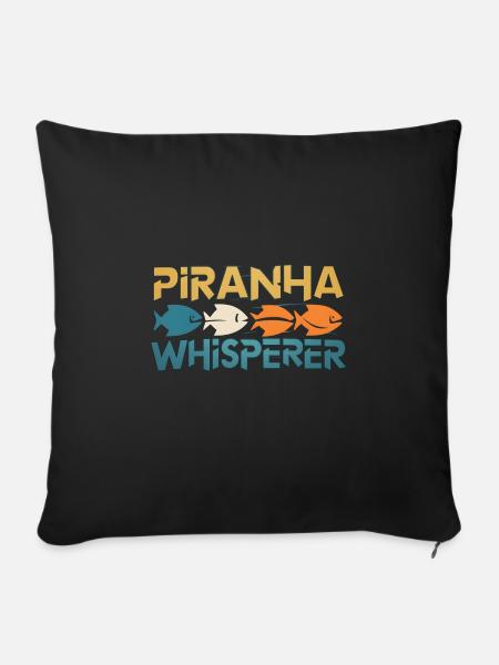 Piranha - Sofakissenbezug 45 x 45 cm - Schwarz