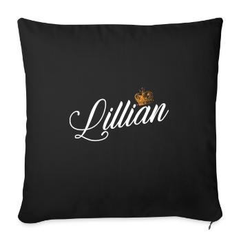 Lillian Nom pour les femmes Enfants Tout-petits - Lillian - Housse de coussin décorative 45 x 45 cm - noir - Devant